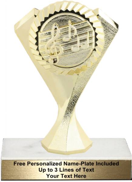 5 3/4" Gold Music Diamond Victory Trophy Kit