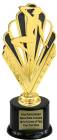 8" Gold/Black Dance Action Trophy Kit with Pedestal Base