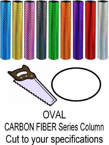 Oval Carbon Fiber Series Trophy Column - Cut to Length