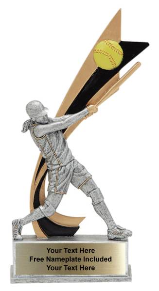 8" Softball Live Action Series Resin Trophy