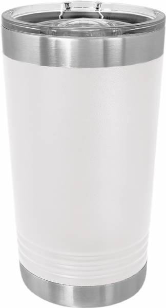 White 16oz Polar Camel Vacuum Insulated Pint with Slider Lid