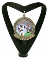 5 1/4" Black Ribbon Style Medal Holder Figure