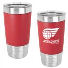 Red/White 20oz Polar Camel Vacuum Insulated Tumbler with Silicone Grip