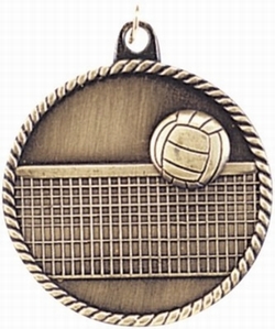 High Relief VOLLEYBALL Medal