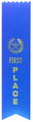 1st Place Blue Pinked Ribbon