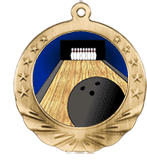 3D Bowling Motion Medal 2 3/4"