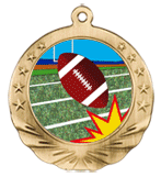 3D Football Motion Medal 2 3/4"