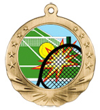 3D Tennis Motion Medal 2 3/4"