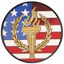 2" US Flag Torch Mylar insert