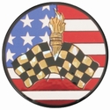 2" US Flag Racing Flag Mylar insert