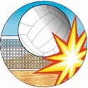2" 3D Motion Trophy Insert - Volleyball