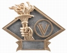 6" x 8 1/2" VICTORY TORCH Diamond Plate