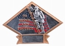 6" x 8 1/2" FIREMAN Diamond Plate