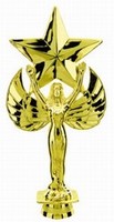 Gold 7-1/4" Victory with Star Figure