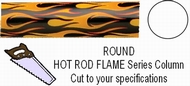 Round Hot Rod Flame Column - Cut to Length