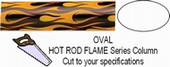 Oval Hot Rod Flame Column - Cut to Length