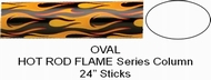 Oval Hot Rod Flame Column Full 24