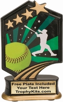 5.5" - Softball Graphic Sport Resin Award