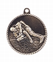 High Relief WRESTLING Medal