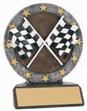 4.5" RACE - FLAGS All Star Resin