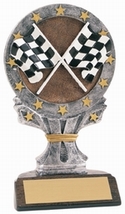 6.25" RACE - FLAGS All Star Resin
