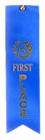 1st Place Blue Award Ribbon with Card