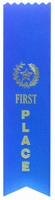 1st Place Blue Pinked Ribbon