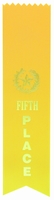 5th Place Yellow Pinked Ribbon