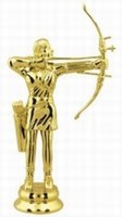 Gold 6" Female Archer Figure