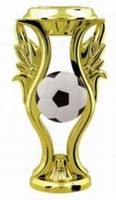 5" Gold W/Color Soccerball Riser