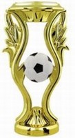 6" Gold W/Color Soccerball Riser