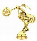 Gold 4-1/4" Chopper Motorcycle figure