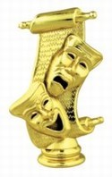 Gold 4.5" Drama Mask