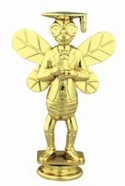 Gold 5" Knowledge Bee figure