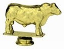Gold 3-1/2" Angus Bull Figure