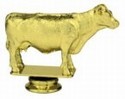 Gold 3-1/2" Angus Cow Figure