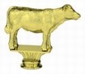 Gold 3-1/2" Hereford Steer Figure