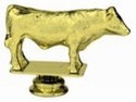Gold 3-1/2" Dairy Bull Figure