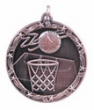 Shooting Star 1 3/4" Medal (Basketball)