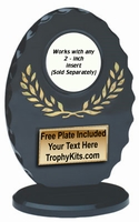 Black Gold 6 3/8" Standing Oval Award
