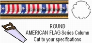 Round American Flag Trophy Column - Cut to Length