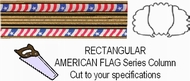 Rectangular American Flag Trophy Column - Cut to Length