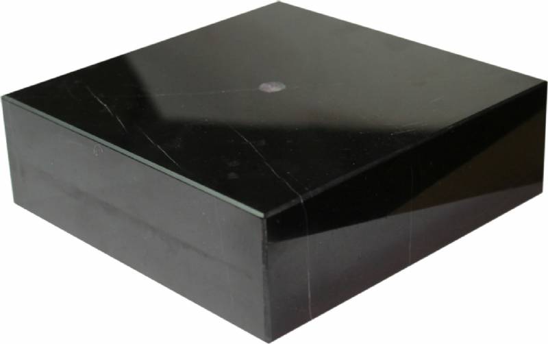 Black Genuine Marble Trophy Base 2" H X 6" W Genuine Black Marble cup