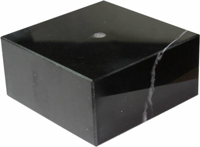 Black Genuine Marble Trophy Base 1 7/8" H X 3 1/2" W Genuine Black