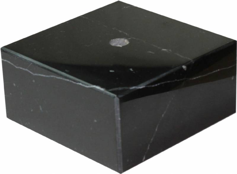 Black Genuine Marble Trophy Base 1 7/8" H X 4" W Genuine Black Marble