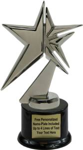6 3/4" Zenith Star Black Pearl Trophy Kit with Pedestal Base Metal