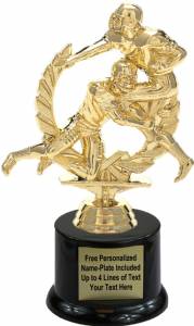 6 3/4" Football Action Male Trophy Kit with Pedestal Base