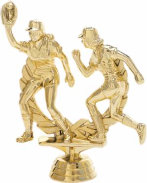 4 3/4" Softball Double Action Gold Trophy Figure