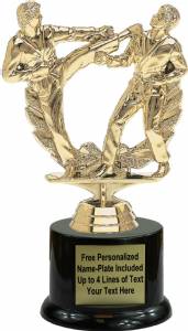 7" Karate Double Action Male Trophy Kit with Pedestal Base