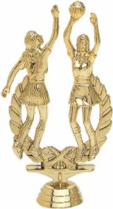 6 1/4" Double Action Netball Female Trophy Figure Gold